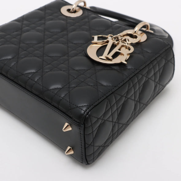 Christian Dior Black Cannage Lambskin Leather Small Lady Dior Bag [Clearance Sale]
