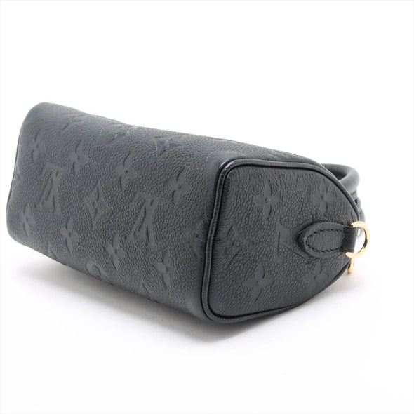 Louis Vuitton Noir Monogram Empreinte Leather Nano Speedy [Clearance Sale]