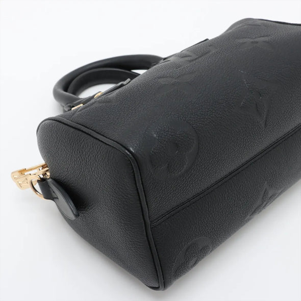 Louis Vuitton Noir Monogram Empreinte Leather Speedy 20 [Clearance Sale]