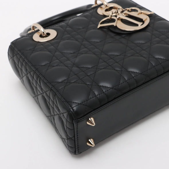 Christian Dior Black Cannage Lambskin Leather Small Lady Dior Bag [Clearance Sale]