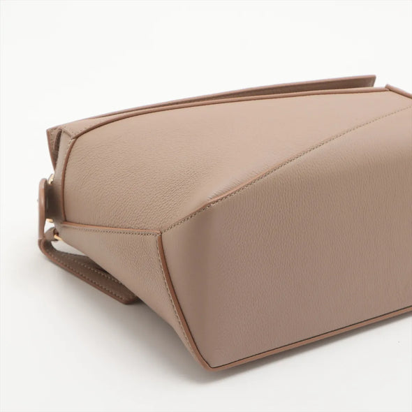Loewe Beige White Leather Small Puzzle Bag  [Clearance Sale]