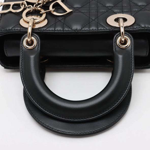 Christian Dior Black Cannage Lambskin Leather Small Lady Dior Bag [Clearance Sale]