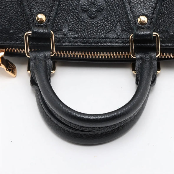 Louis Vuitton Noir Monogram Empreinte Leather Nano Speedy [Clearance Sale]