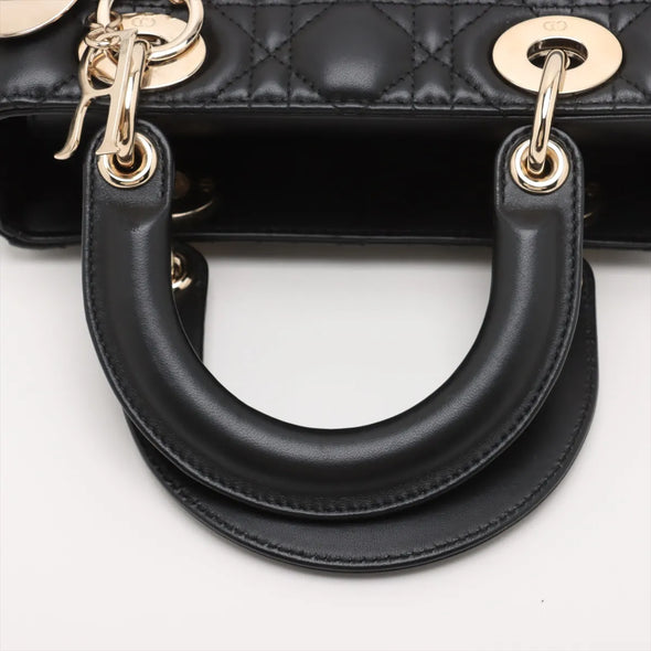 Christian Dior Black Cannage Lambskin Leather Small Lady Dior Bag  [Clearance Sale]