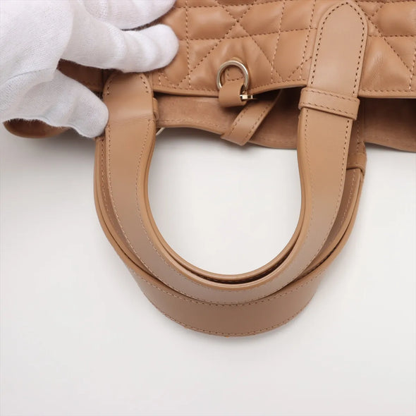 Christian Dior Beige Macrocannage Leather Toujours Bag  [Clearance Sale]