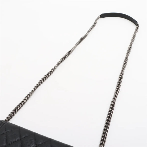 Chanel Black Caviar Calfskin Boy Chanel Wallet On Chain [Clearance Sale]
