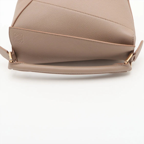 Loewe Beige White Leather Small Puzzle Bag  [Clearance Sale]