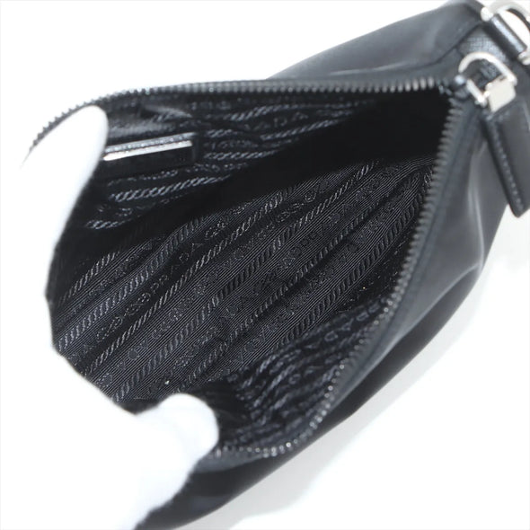 Prada Black Re-Nylon and Saffiano Leather Shoulder Bag [Clearance Sale]