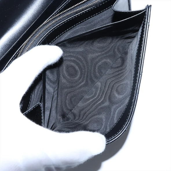 Gucci Black Leather GG Marmont Chain Wallet [Clearance Sale]