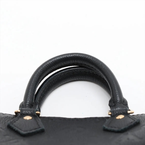 Louis Vuitton Noir Monogram Empreinte Leather Nano Speedy [Clearance Sale]