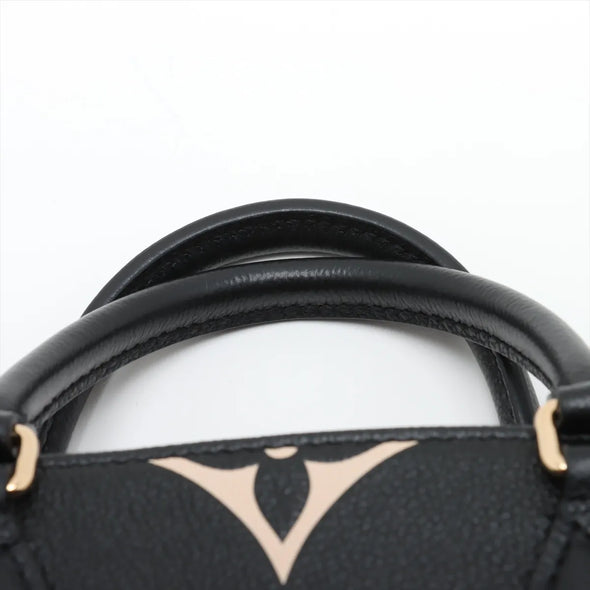 Louis Vuitton Black Beige Bicolor Monogram Empreinte Leather OnTheGo PM [Clearance Sale]