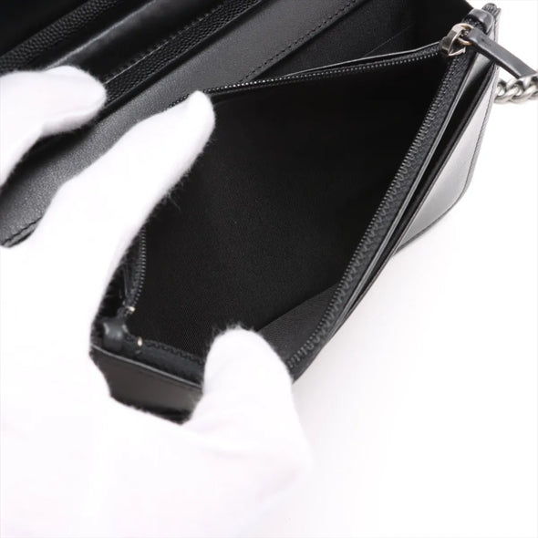 Chanel Black Caviar Calfskin Boy Chanel Wallet On Chain [Clearance Sale]