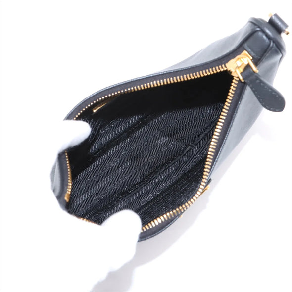 Prada Black Saffiano Leather and Re-Nylon Re-Edition 2005 Shoulder Bag [Clearance Sale]
