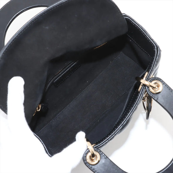Christian Dior Black Cannage Lambskin Leather Small Lady Dior Bag  [Clearance Sale]