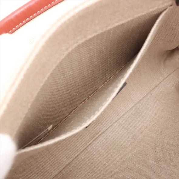 Chloe Brown and Beige Canvas Small Woody Tote Bag [Clearance Sale]
