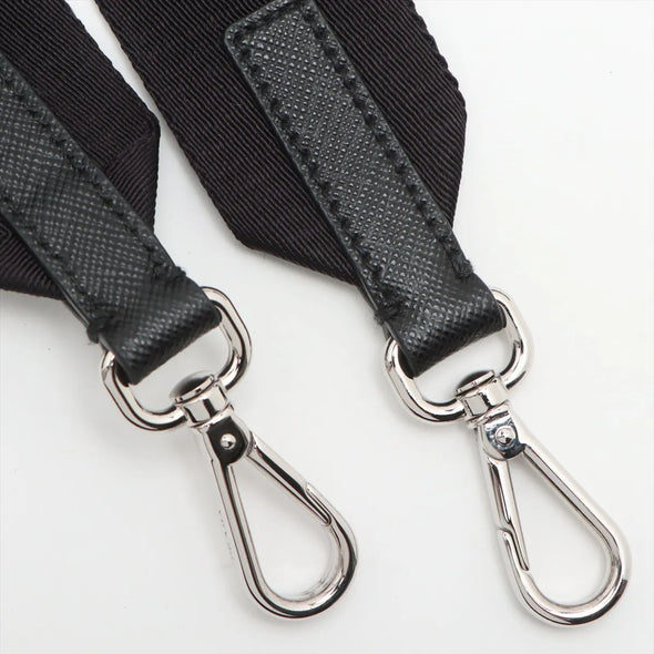 Prada Black Re-Nylon and Saffiano Leather Shoulder Bag [Clearance Sale]