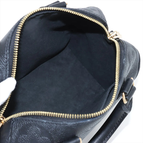 Louis Vuitton Noir Monogram Empreinte Leather Speedy 20 [Clearance Sale]
