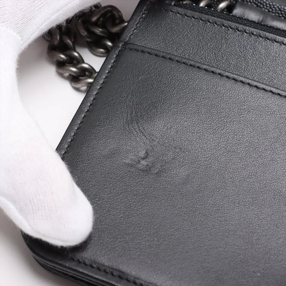 Chanel Black Caviar Calfskin Boy Chanel Wallet On Chain [Clearance Sale]