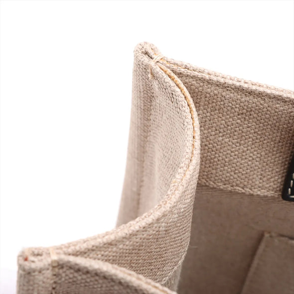 Chloe Black and Beige Canvas Medium Woody Tote Bag [Clearance Sale]