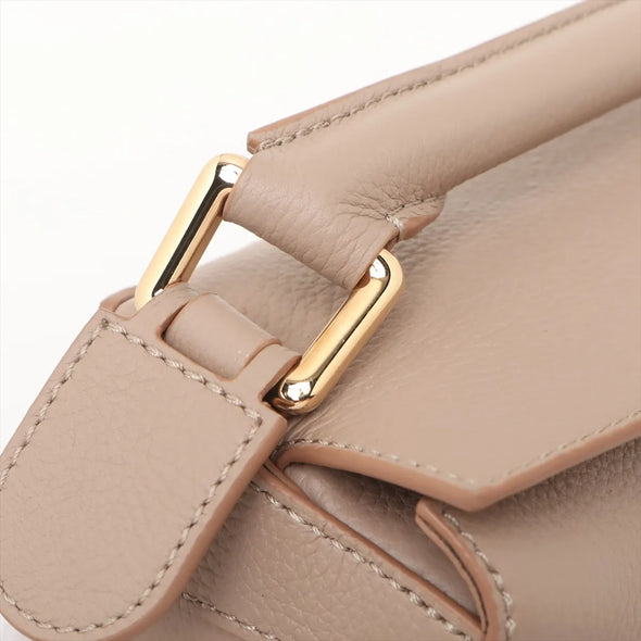 Loewe Beige White Leather Small Puzzle Bag  [Clearance Sale]