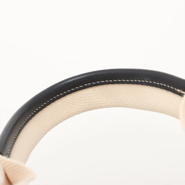 Chloe Black and Beige Canvas Medium Woody Tote Bag [Clearance Sale]