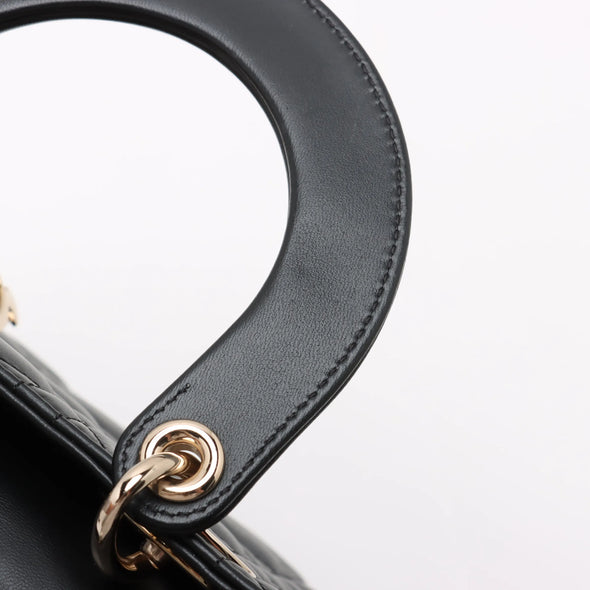 Christian Dior Black Cannage Lambskin Leather Small Lady Dior Bag [Clearance Sale]