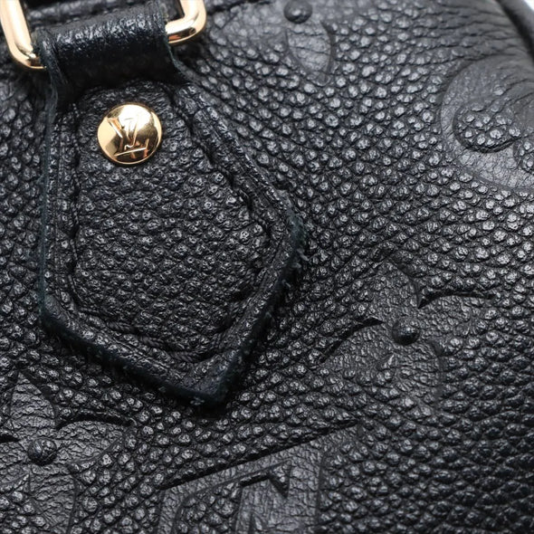 Louis Vuitton Noir Monogram Empreinte Leather Nano Speedy [Clearance Sale]