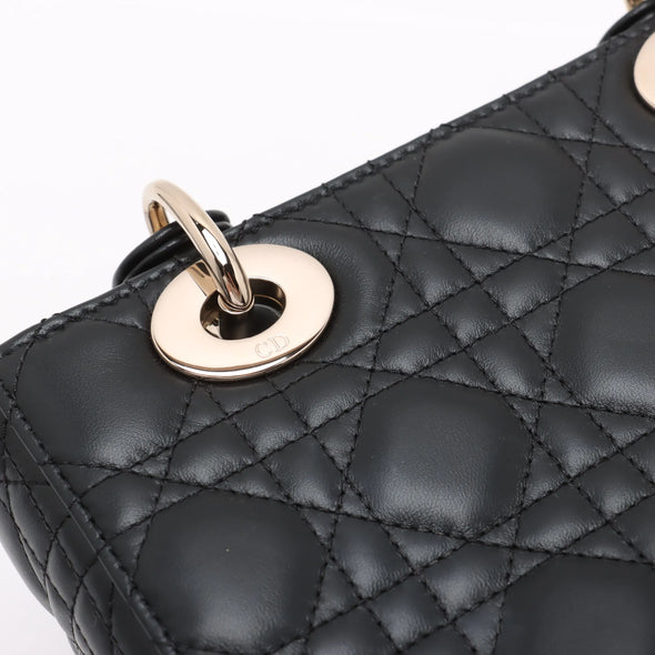Christian Dior Black Cannage Lambskin Leather Small Lady Dior Bag [Clearance Sale]