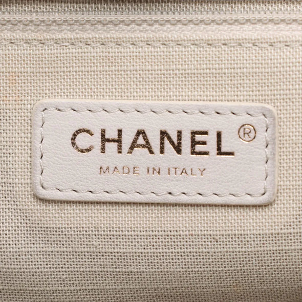 Chanel Black Canvas Deauville MM Shopping Tote [Clearance Sale]