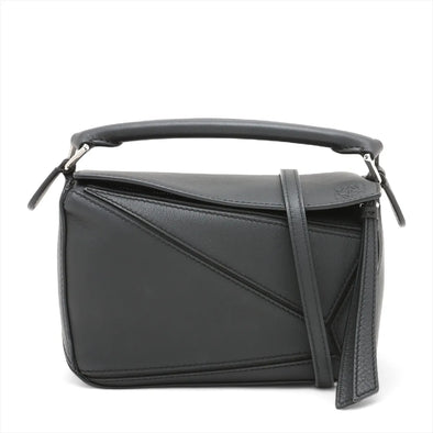 Loewe Black Leather Mini Puzzle Bag [Clearance Sale]