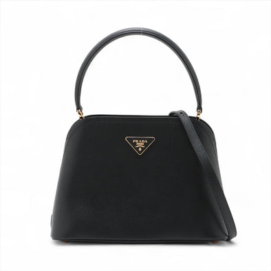 Prada Black Saffiano Cuir Handbag  [Clearance Sale]