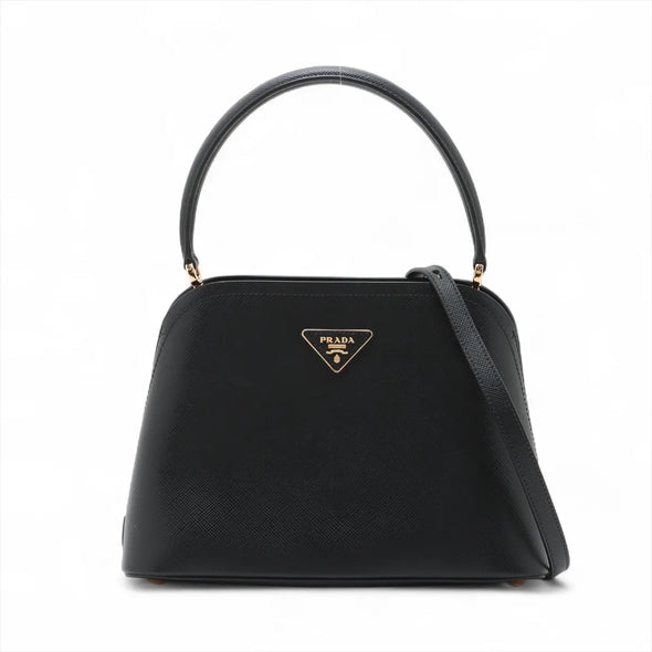 Prada Black Saffiano Cuir Handbag  [Clearance Sale]