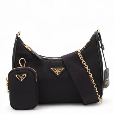 Prada Black Re-Edition 2005 Re-Nylon Shoulder Bag  [Clearance Sale]