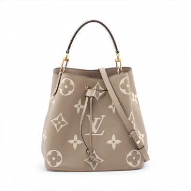 Louis Vuitton Tourterelle Bicolor Monogram Empreinte Leather Neonoe MM  [Clearance Sale]