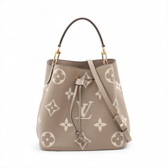 Louis Vuitton Tourterelle Bicolor Monogram Empreinte Leather Neonoe MM  [Clearance Sale]