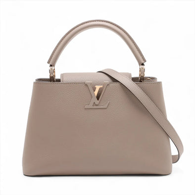 Louis Vuitton Beige Taurillon Leather Capucines MM  [Clearance Sale]