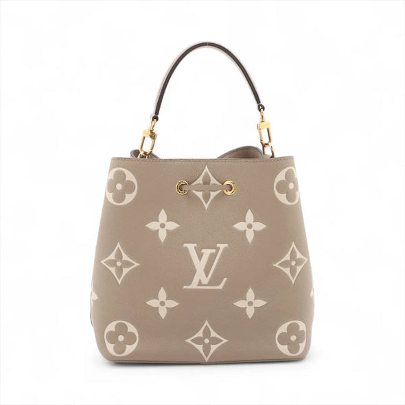 Louis Vuitton Tourterelle Bicolor Monogram Empreinte Leather Neonoe MM  [Clearance Sale]