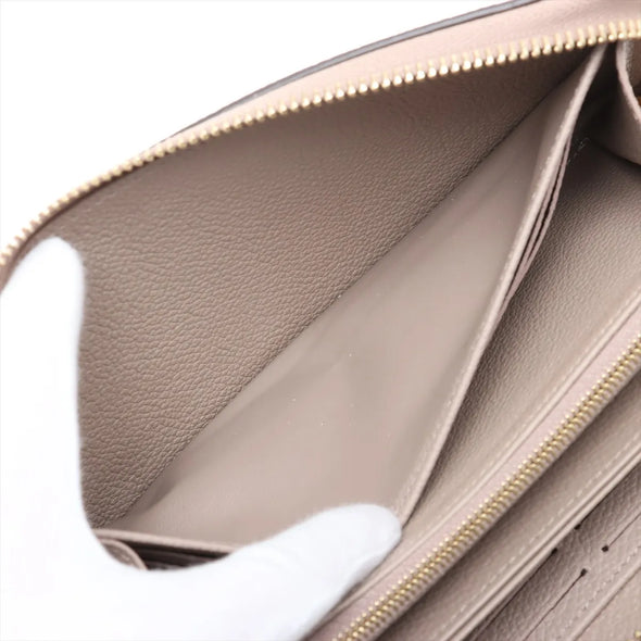 Louis Vuitton Tourterelle Bicolor Monogram Empreinte Leather Zippy Wallet [Clearance Sale]
