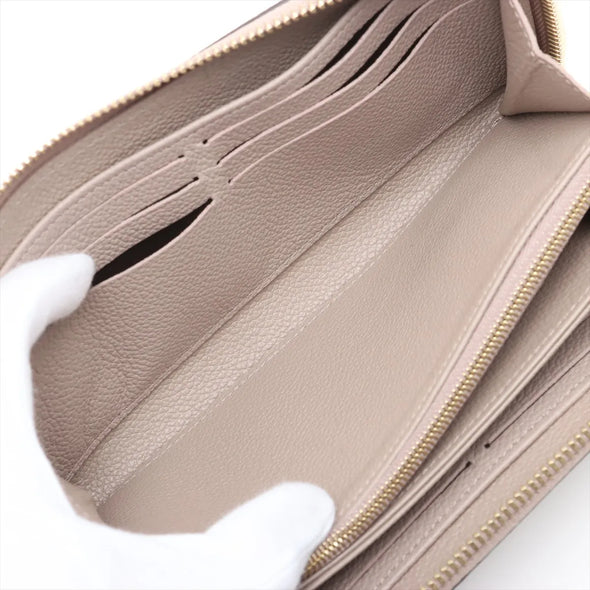 Louis Vuitton Tourterelle Bicolor Monogram Empreinte Leather Zippy Wallet [Clearance Sale]