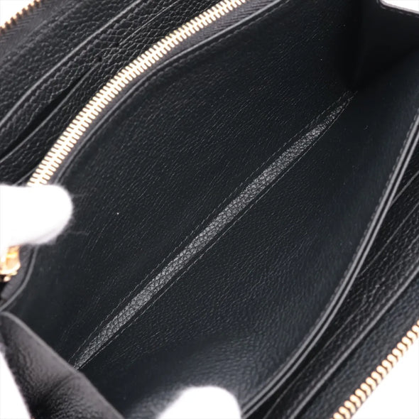 Louis Vuitton Black Beige Bicolor Monogram Empreinte Leather Zippy Wallet [Clearance Sale]