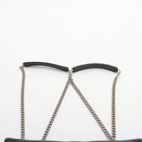 Saint Laurent Black Leather Small Loulou Shoulder Bag  [Clearance Sale]