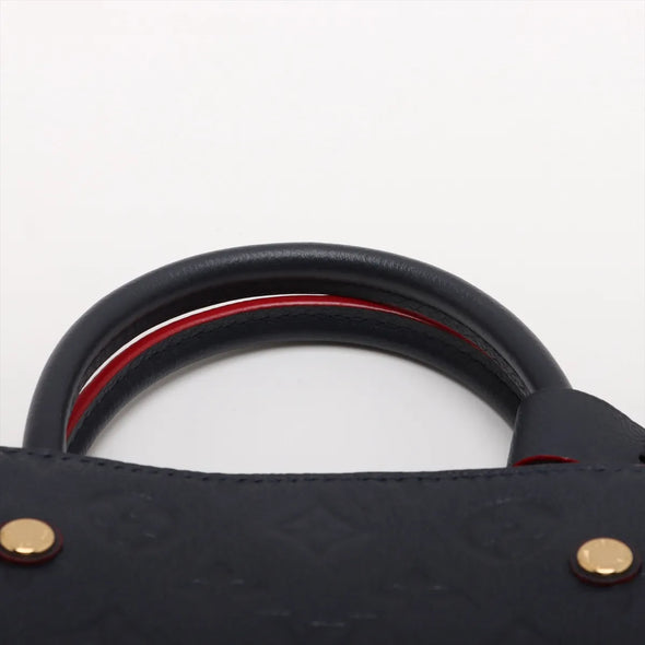 Louis Vuitton Navy Blue Monogram Empreinte Leather Montaigne BB [Clearance Sale]