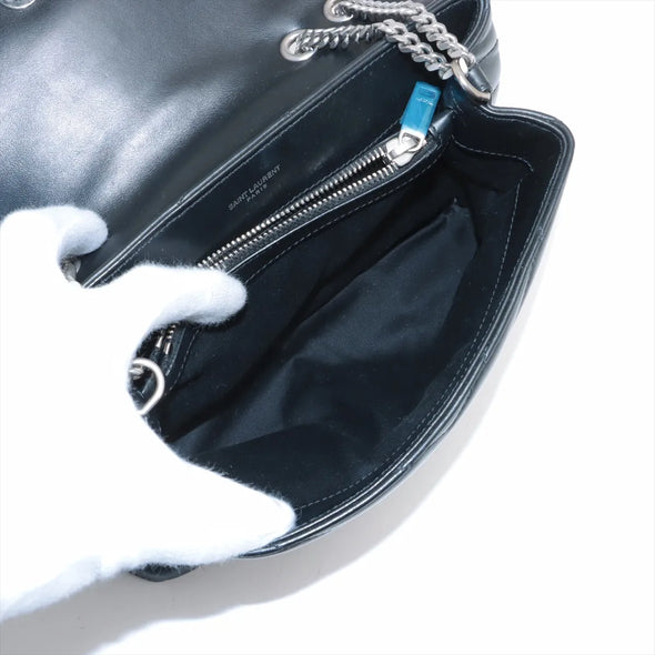 Saint Laurent Black Leather Small Loulou Shoulder Bag  [Clearance Sale]