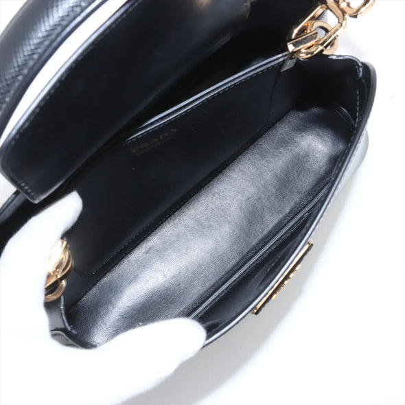 Prada Black Saffiano Cuir Handbag  [Clearance Sale]