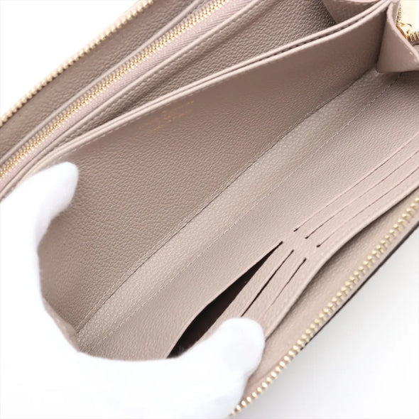Louis Vuitton Tourterelle Bicolor Monogram Empreinte Leather Zippy Wallet [Clearance Sale]