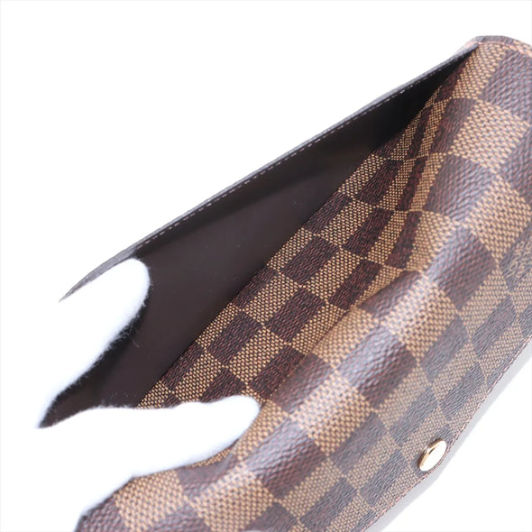 Louis Vuitton Damier Ebene Canvas Sarah Wallet [Clearance Sale]