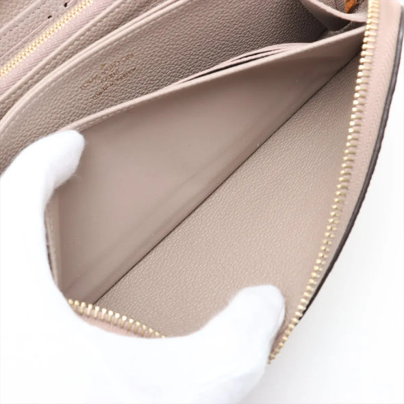 Louis Vuitton Tourterelle Bicolor Monogram Empreinte Leather Zippy Wallet [Clearance Sale]