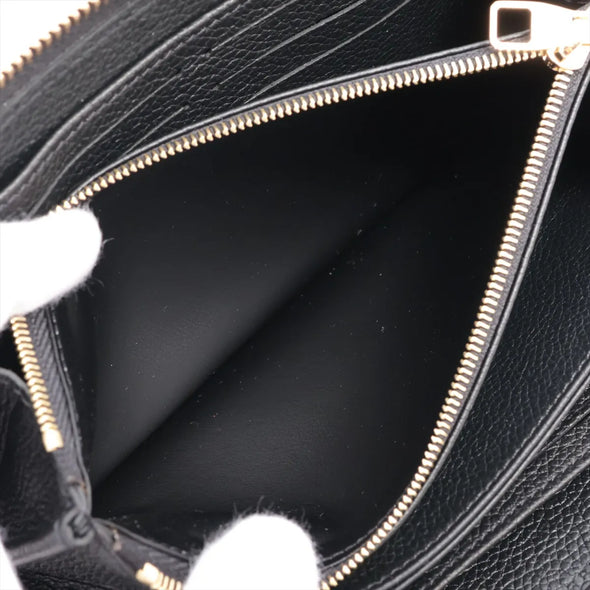 Louis Vuitton Black Beige Bicolor Monogram Empreinte Leather Zippy Wallet [Clearance Sale]