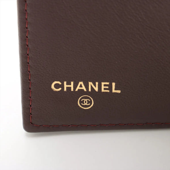 Chanel Black Nappa Lambskin Compact Wallet [Clearance Sale]