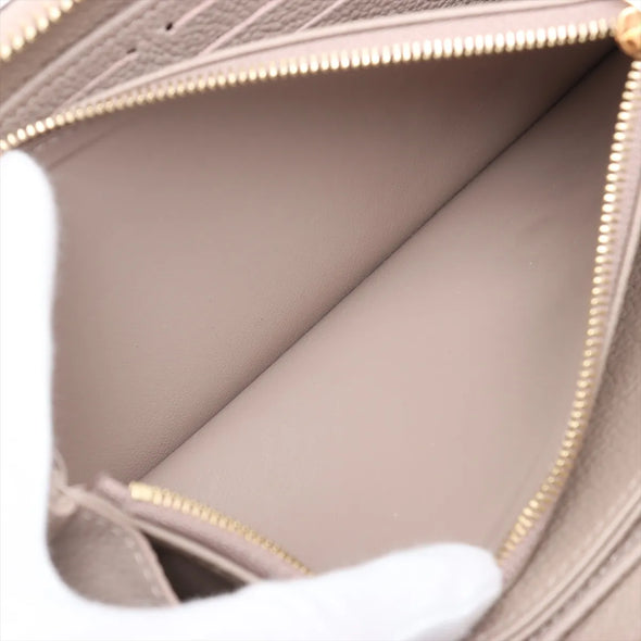 Louis Vuitton Tourterelle Bicolor Monogram Empreinte Leather Zippy Wallet [Clearance Sale]